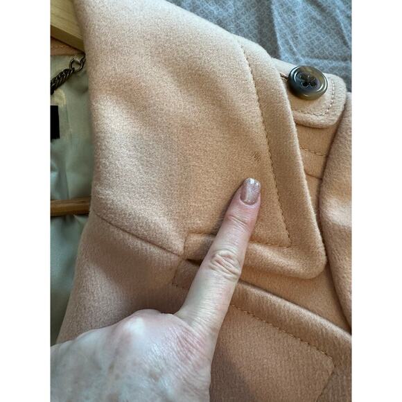 J Crew Wool Double Breasted Harbor Peacoat Jacket Size 8 Blush Pink 17849 - Picture 14 of 15